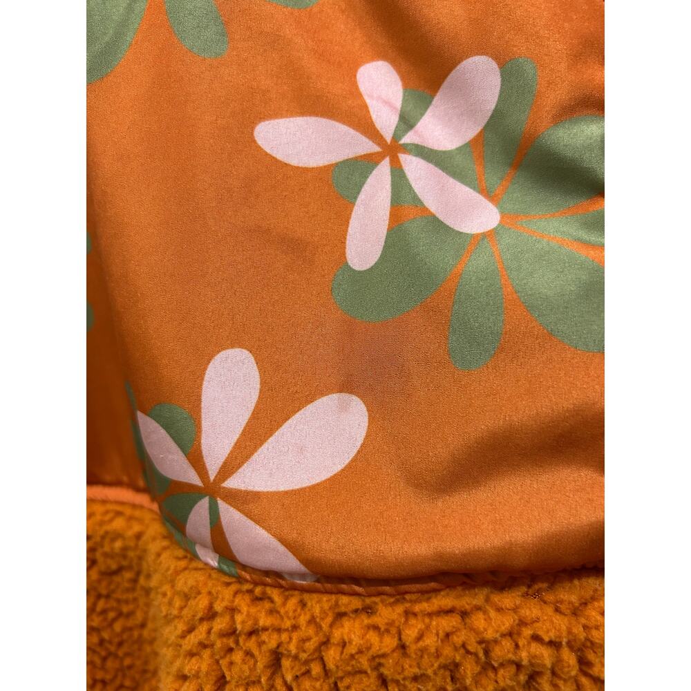 Pacsun Groovy Floral Half Snap Sherpa Fleece Sweatshirt - Picture 9 of 11